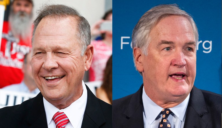 Republican Alabama Senate candidates Luther Strange and Roy Moore have agreed to debate one another without a moderator. (AP Photos)