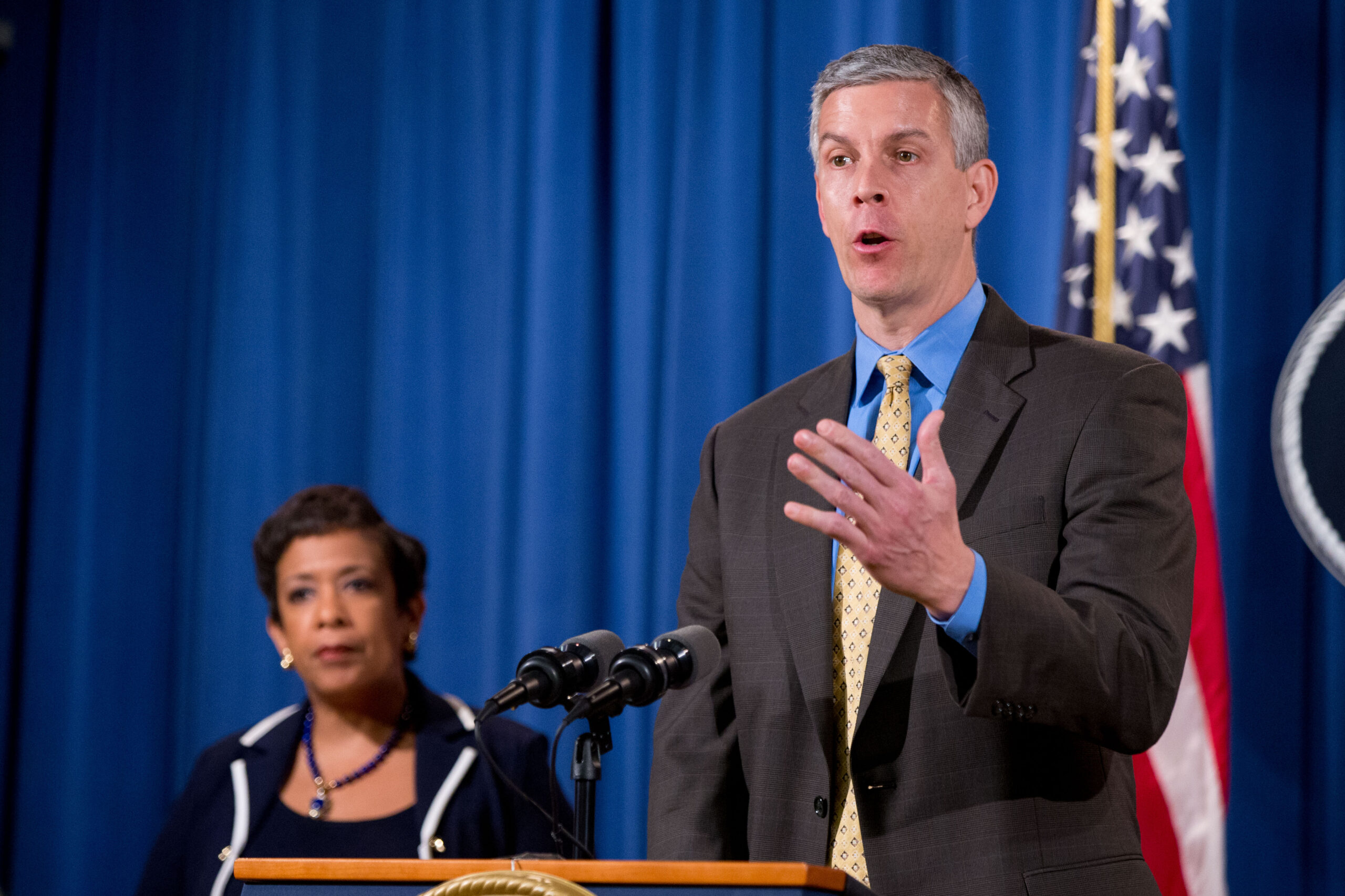 Ed. Secretary pushes gun control in final speech