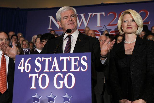 Gingrich fights to hold No. 2 position