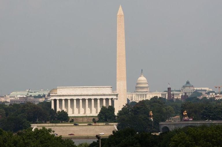 The Lincoln Memorial, Washington Monument and Capitol are shown. Congress is considering legislation that could allow taller buildings than are currently allowed in the District. (Examiner file) 
