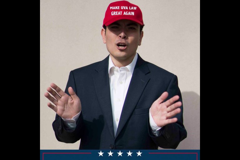 Erich Reimer, a second year law student, wants to make University of Virginia Law great again.