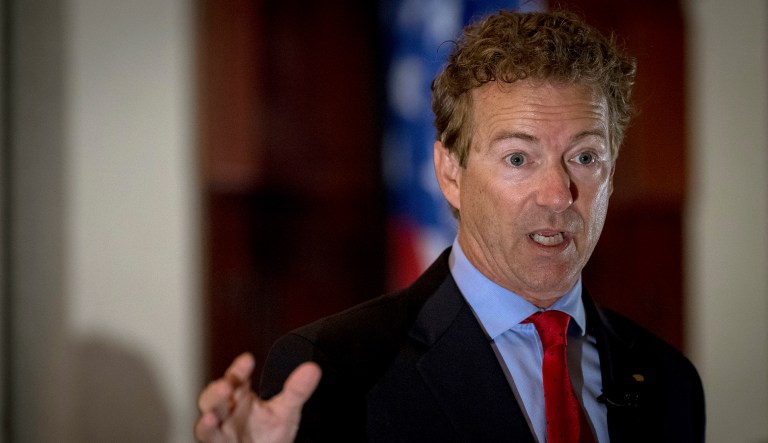 Many libertarians, apparently now including Sen. Rand Paul, won't make deals and won't take partial victories even when it advances their principles. That's why they don't move up in local politics; they don't play well with others and negotiate. (AP Photo/Bryan Woolston)