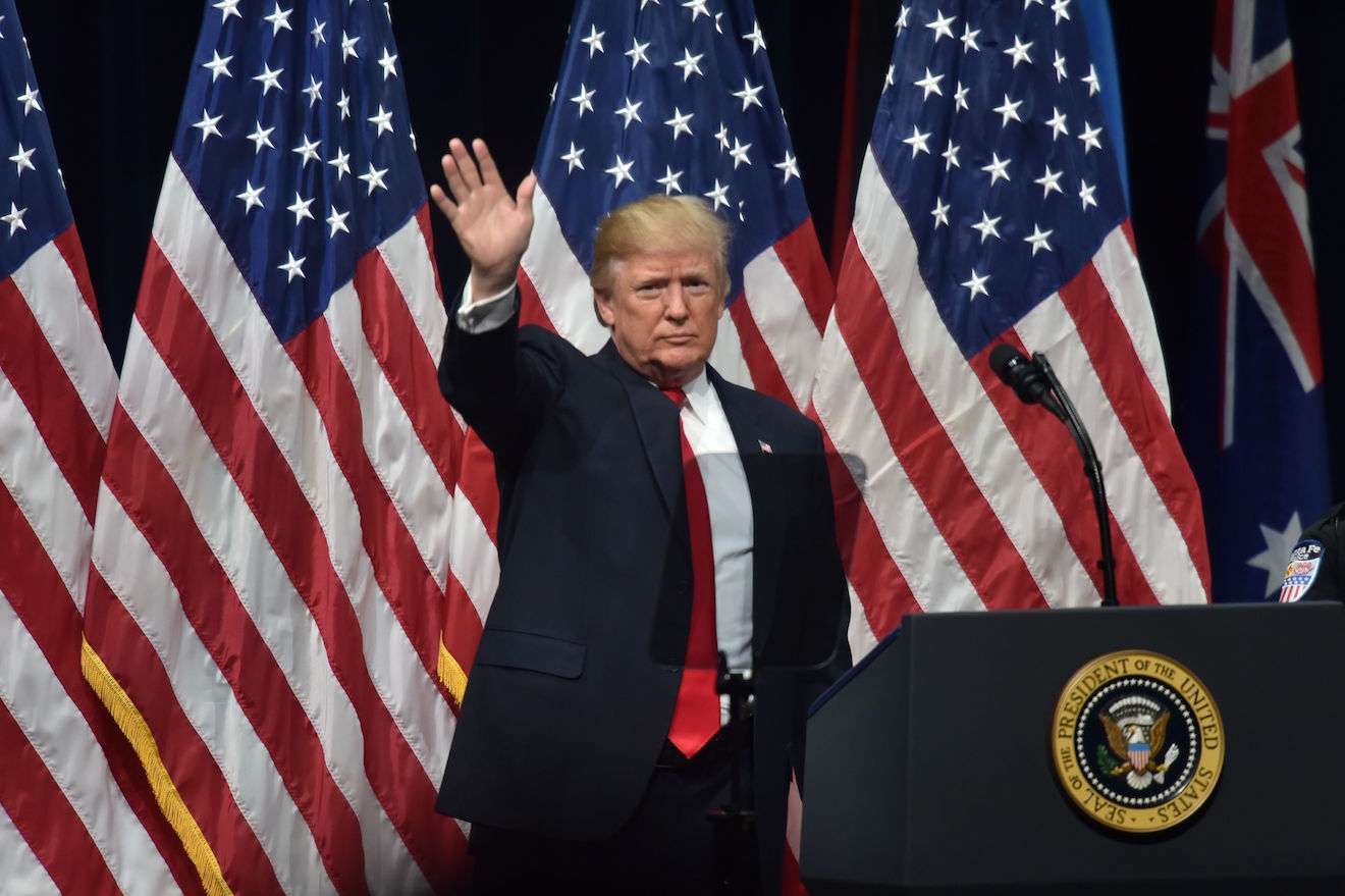 Trump Calls FBI ‘Disgraceful’ En Route to Speech in Which He Called Himself a ‘Loyal Champion’ of Police