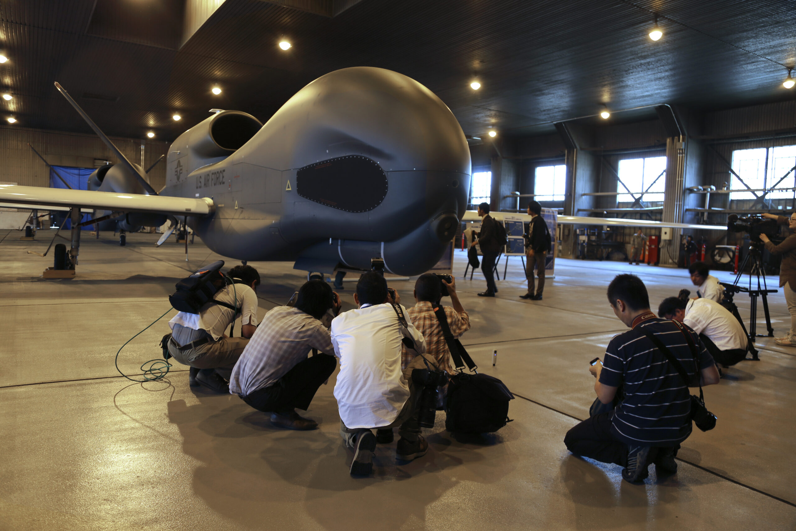 US deploys first advanced drones to Japan