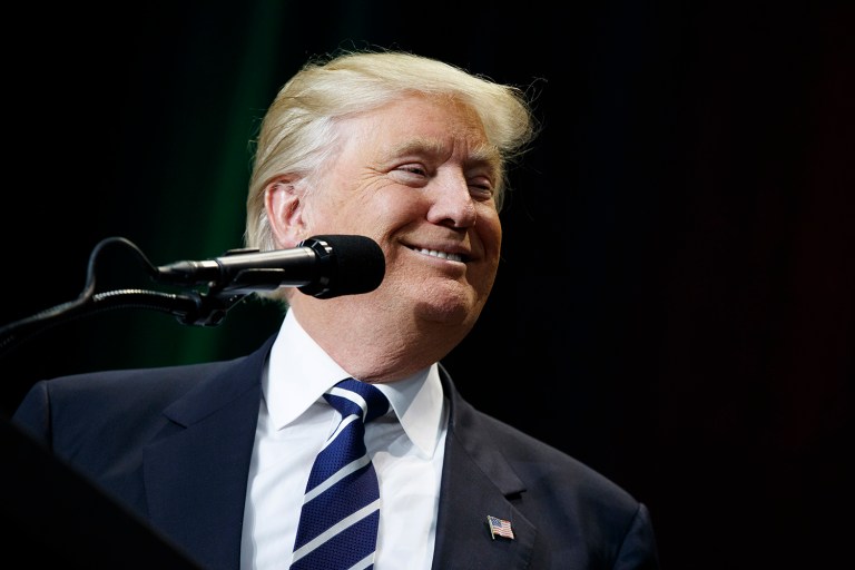 President-elect Trump will meet with more than a dozen tech giants in New York City Wednesday to discuss economic policy and private sector job growth. (AP Photo/Evan Vucci)