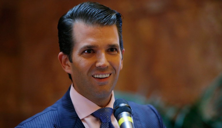 Donald Trump Jr. on Monday defended his meeting with a Russian lawyer last summer as something that any person in his position would have done. (AP Photo/Kathy Willens, File)