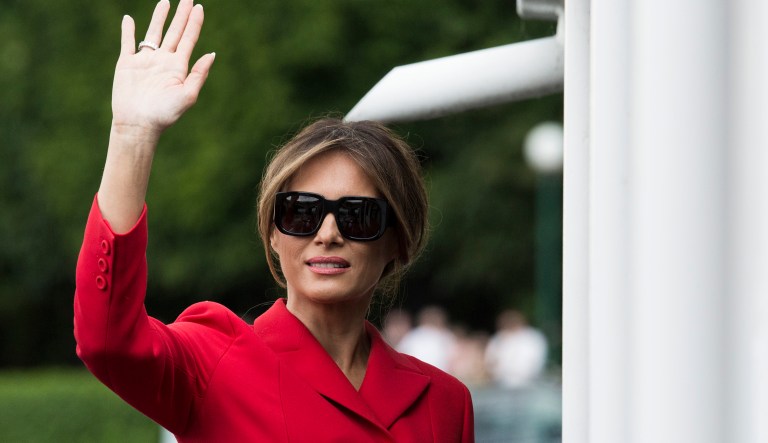 The first lady, who was born in Slovenia, was given dossiers of possible candidates. (AP Photo/Kamil Zihnioglu)