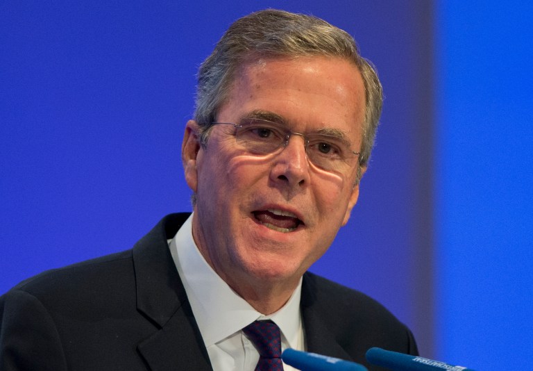 Bush's most notable trait is his optimism, scoring 75 on the upbeat scale. He's a lot less worried than Obama. Bush scores very low in the sensory and analytical thinking categories. (AP Photo)Â 