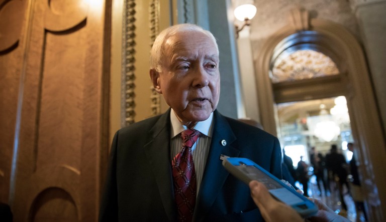 Sen. Orrin Hatch, R-Utah, along with Sen. Jeff Flake, R-Ariz., are introducing a bill that would double the amount of H1-B visas handed out each year. (AP Photo/J. Scott Applewhite)