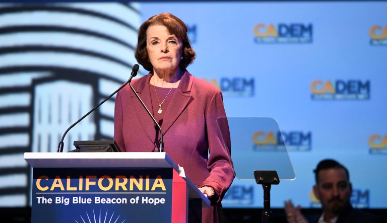 Sen. Dianne Feinstein, D-Calif., is currently in her full fifth term in the Senate. However, her positions on healthcare and national security were good enough to cost Feinstein, 84, the California Democratic Party's endorsement. (AP Photo/Denis Poroy)