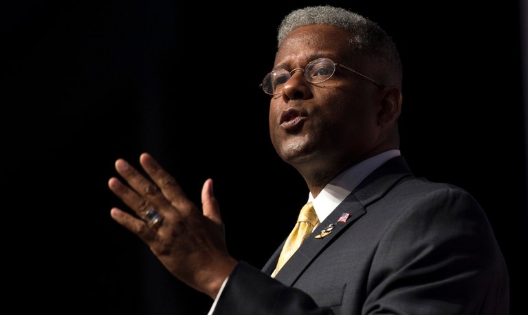 West shared the meme to his Facebook page, which has more than 2.5 million followers. (AP Photo/Molly Riley)