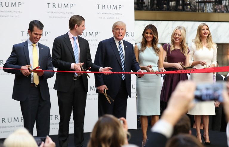 Shifting control of the Trump companies from Trump to his children does not clear away the conflicts of interest, as the Lady Bird example shows. (AP Photo/Manuel Balce Ceneta)
