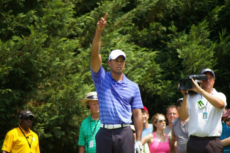  Tiger Woods found his game in the afternoon round Friday at the Ryder Cup, but he and partner Steve Stricker were denied a point by the brilliance of European rookie Nicolas Colsaerts. / Photo by Kevin Dunleavy 