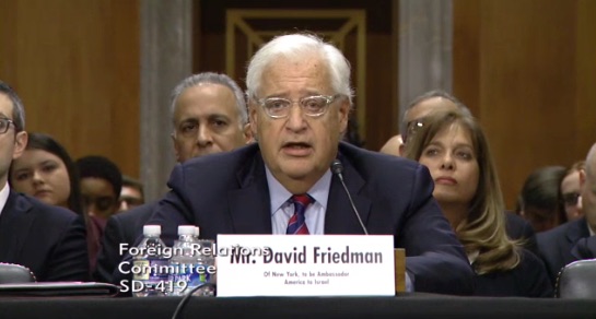 Top Democrat Inclined to Support Trump’s Pick for Israel Ambassador