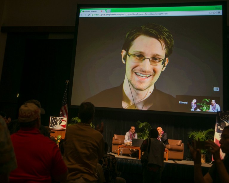 Groups want President Obama to pardon Edward Snowden for divulging surveillance secrets. (AP Photo/Marco Garcia)