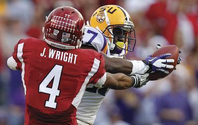 Gerald Herbert/AP
Cornerback Morris Claiborne and LSU likely will be in the BCS championship game even if they lose to Georgia.