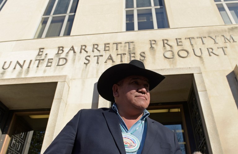 The Cheyenne River Sioux tribe had tried to use the religious rights argument to stop the oil pipeline. (AP Photo/Susan Walsh)