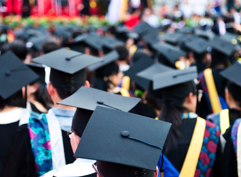 The Academic and Career Education Academy in Midland, Mich., uses the state government's per-pupil education spending to cover college and high school costs. (iStock photo)