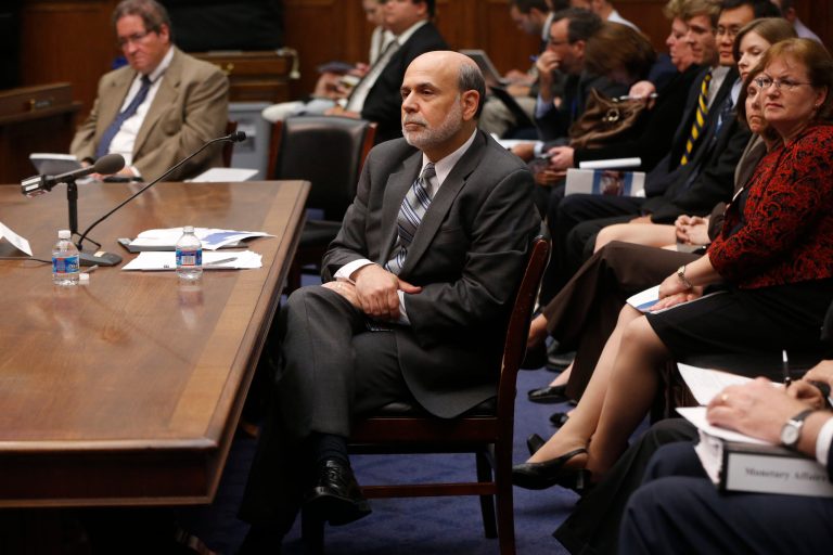   FILE - In this Wednesday, July 17, 2013, file photo, chairman of the Federal Reserve Ben Bernanke testifies in Washington. The Federal Reserve appears on track to slow its bond purchases by the end of this year if the economy continues to improve. But it remains divided over the exact timing of the move. Thatâs the message from the minutes of the Fedâs July 30-31 meeting released Wednesday, Aug. 21, 2013. (AP Photo/Charles Dharapak)  