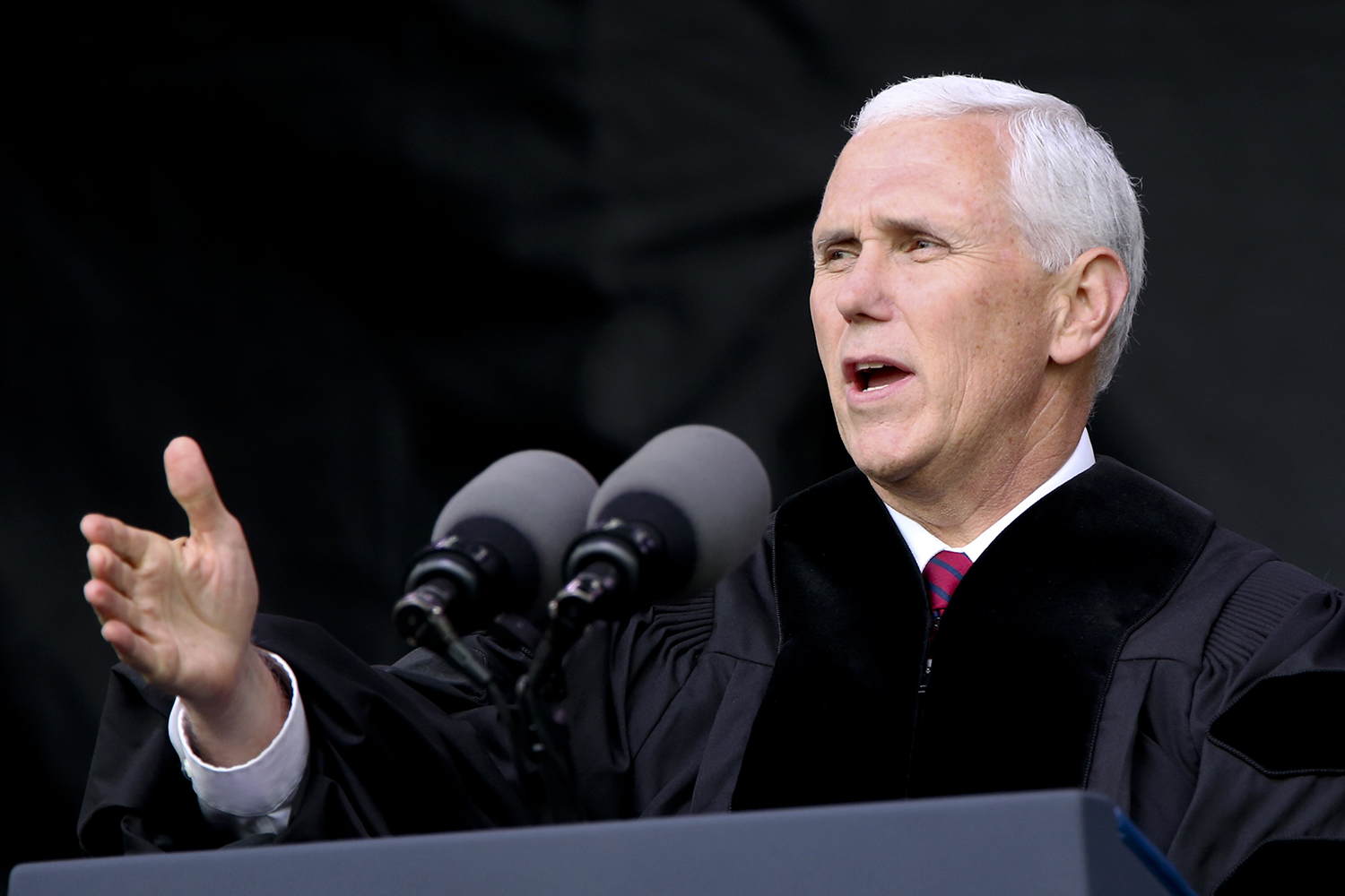 Pence touts Trump’s anti-abortion stance at Grove City College commencement