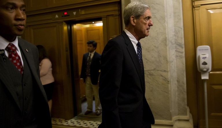 The text was sent May 19, 2017, two days after Robert Mueller was assigned to take over the Russia investigation. (Bloomberg photo)