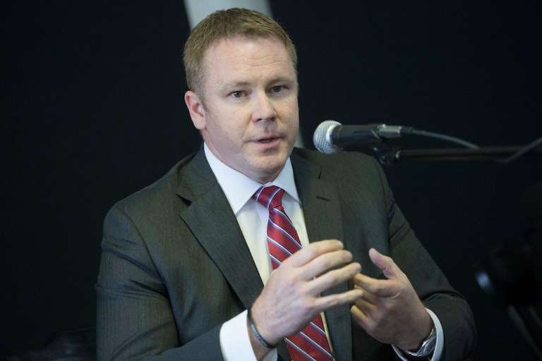 Warren Davidson has won the special election to fill John Boehner's seat in the 8th district of Ohio. (AP Photo/John Minchillo)