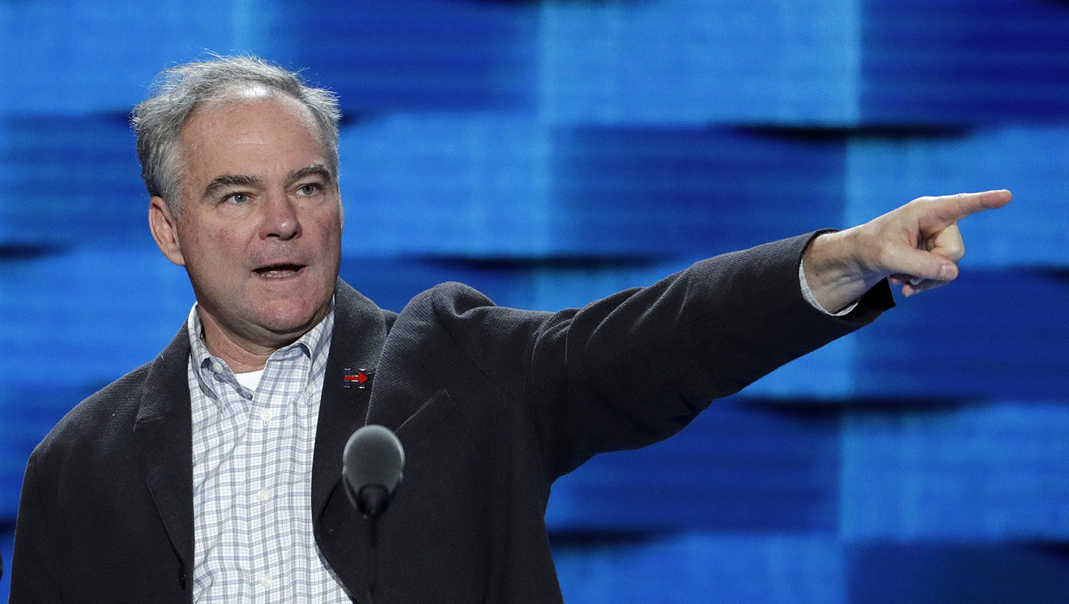 Kaine faces skeptical delegates in DNC address