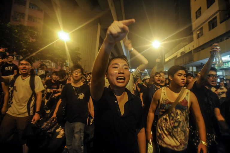 OCTOBER 4 - Thousands of pro democracy supporters continue to occupy the streets surrounding Hong Kong's Financial district. (Getty images/Thomas Campean)