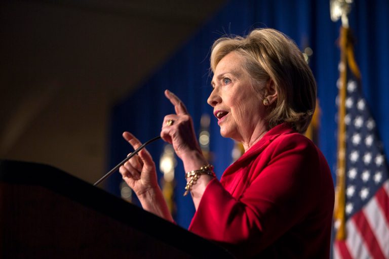 Democratic presidential hopeful Hillary Rodham Clinton speaks during a Hillary For American Discussion with Mayors and Local Official event, Thursday, July 23, 2015 in Columbia, S.C. (AP Photo/Stephen B. Morton)