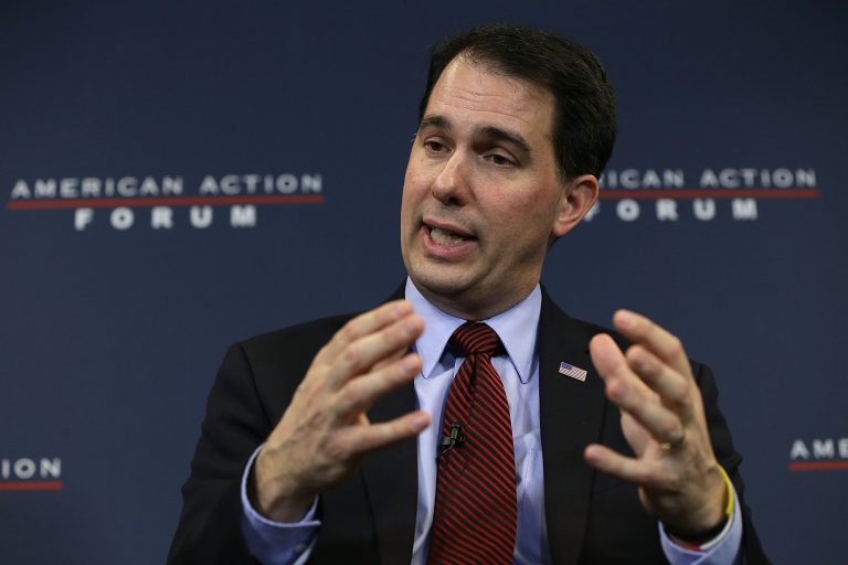 Wisconsin Governor Scott Walker speaks at the American Action Forum Jan. 30, 2015 in Washington. (Photo by Win McNamee/Getty images)