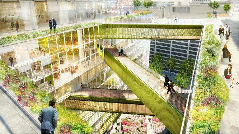 The IG noted that apparently Fannie Mae agreed to pay the costs of some pricey features of the new space, including three glass bridges connecting different parts of the building, spiral stair cases, rooftop desks, and 