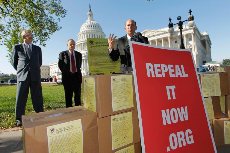 Rep. Louie Gohmert joins critics of Obamacare to advocate for the law's repeal, Wednesday, Oct. 5, 2011. (AP Photo)