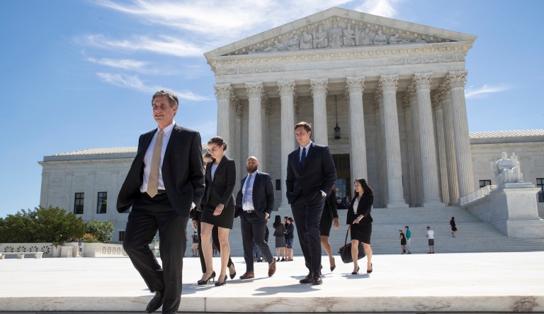 The three-judge panel of the 9th Circuit Court of Appeals rejected the Trump administration's interpretation of who is permitted to enter the country under the travel ban on Thursday. (AP Photo/J. Scott Applewhite)