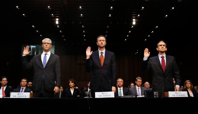 Colin Stretch, vice president and general counsel for Facebook, told senators his company saw attempts by Russian accounts to 