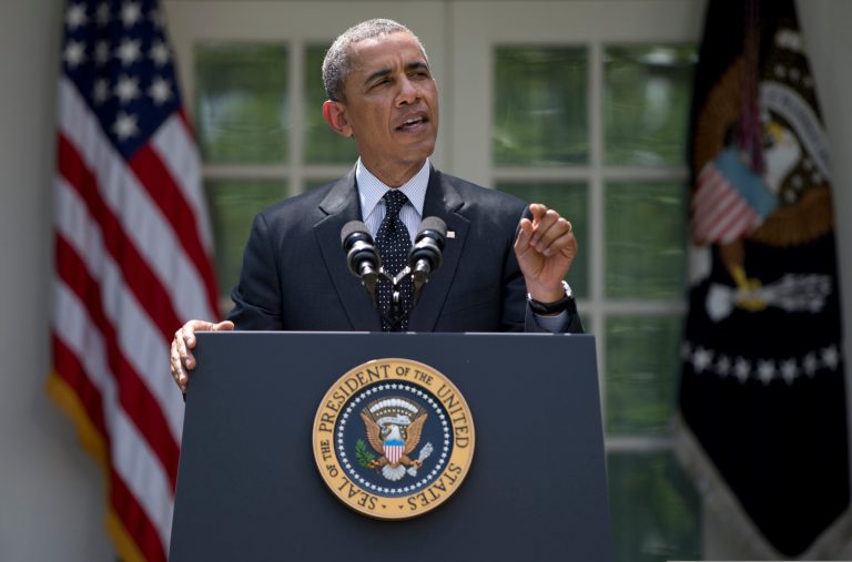 President Obama speaks about Afghanistan in the Rose Garden of the White House on Tuesday. (AP Photo/Carolyn Kaster)
