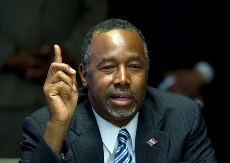 Republican presidential candidateÂ Ben Carson lashed out at CNN on Friday morning for closely examining the details of his new book.Â (AP Photo/Jose Luis Magana)