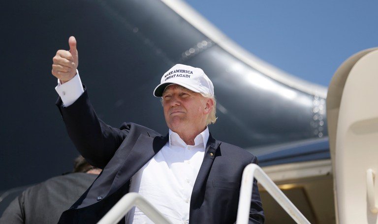 Trump has touted his fundraising abilities since earlier this summer, when he began attending fundraisers organized by the Republican National Committee and saw a surge in donations totalling $200 or less to his campaign. (AP Photo/LM Otero)