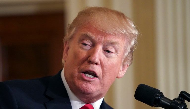 On Wednesday, President Trump took a step outside his normal routine on Wednesday to attend a dinner outside the White House with board members of the pro-Trump nonprofit America First Policies and other top political supporters in what a White House official described as a political event. (AP Photo/Andrew Harnik)