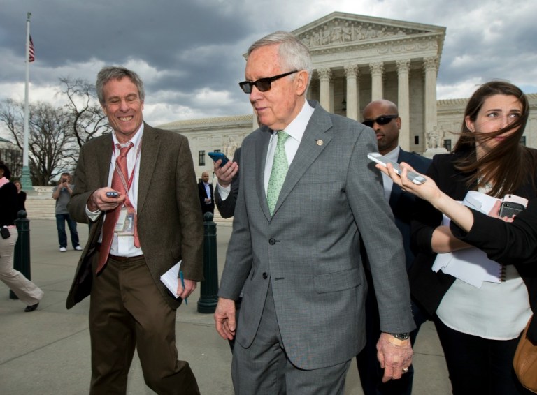 This is the latest in a case of friendly fire between Harry Reid and Jesse Sbaih, a Muslim congressional candidate who sought the senior senator's support, only to be rebuffed. (AP Photo)