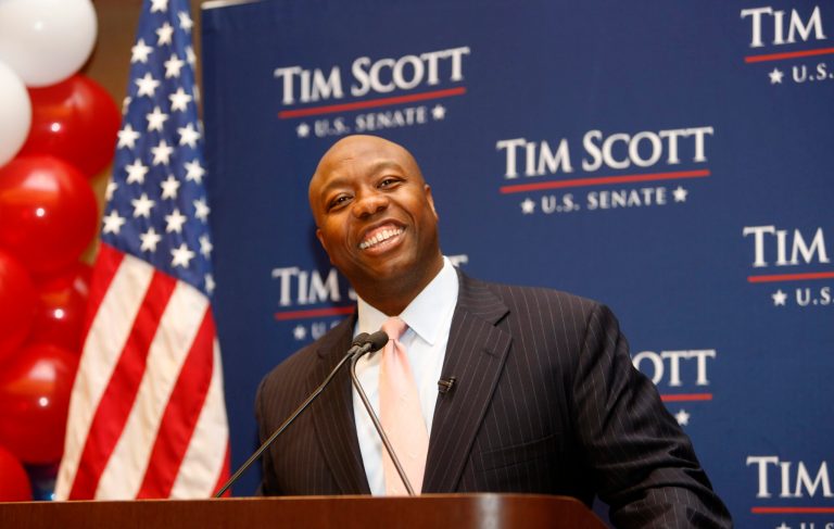 Sen. Tim Scott's (R-S.C.) mentor taught him how toÂ talk, think and act like a businessman. (AP Photo)Â 