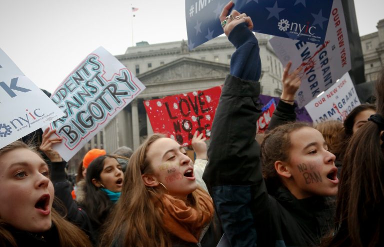The full 15-judge U.S. Appeals Court for the Fourth Circuit announced Monday evening it will hear the Justice Department's appeal to a travel ban injunction by a Maryland judge on May 8, according to a statement from the court. (AP Photo)