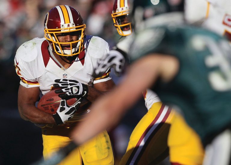 Running back Alfred Morris rushed for a franchise-record 1,613 yards and 13 touchdowns for the Redskins last season. (Photo: Alex Trautwig/Getty Images)