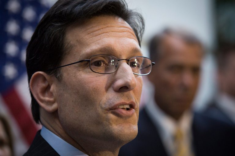 Majority House Leader Eric Cantor, R-Va., speaks at a press conference on Wednesday. (Examiner/Graeme Jennings)