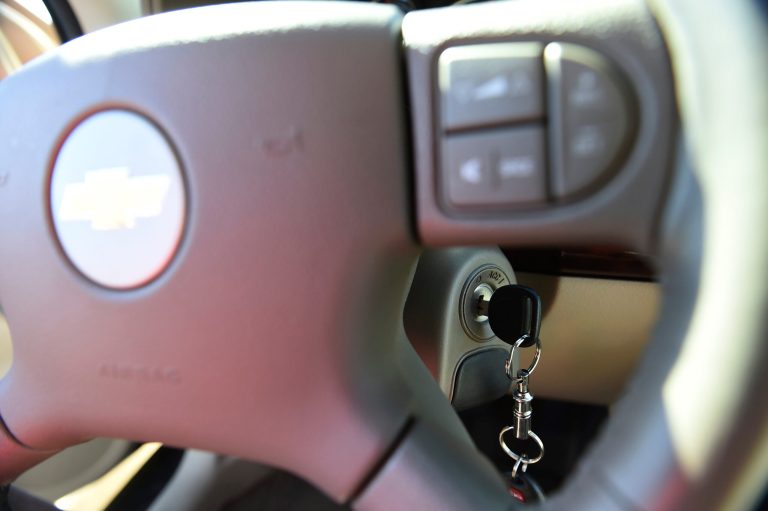 The ignition switch of a 2005 Chevrolet Cobalt is photographed in Alexandria, Va., on April 1. General Motors CEO Mary Barra testified on Capitol Hill Tuesday about safety defects and mishandled recall of 2.6 million small cars with a faulty ignition switch that's been linked to 13 deaths and dozen of crashes. (AP Photo/Molly Riley)