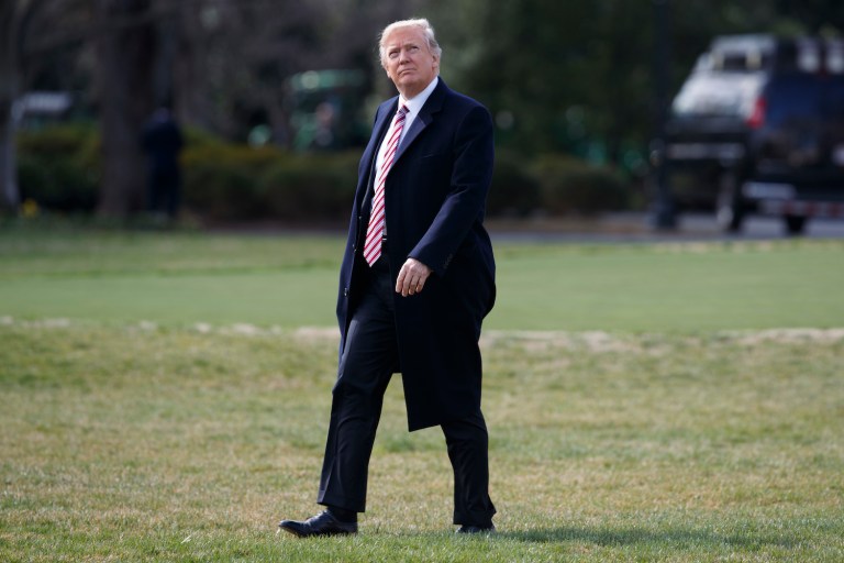 Trump may well go back to form right after I post this. (AP Photo/Evan Vucci)