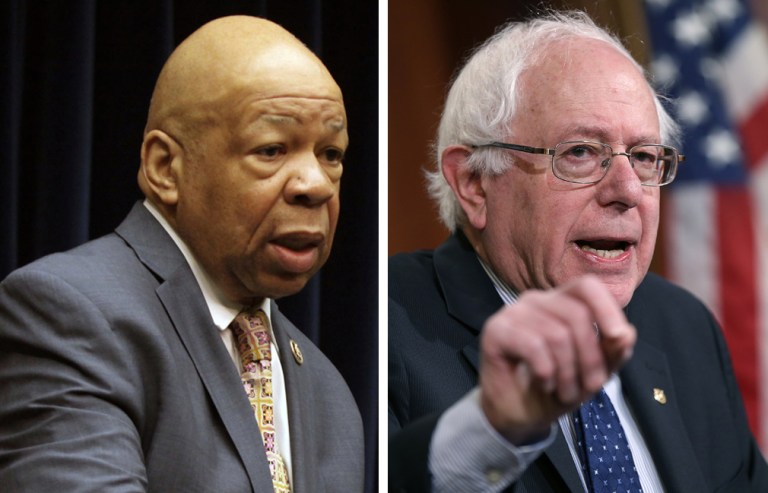 Presidential candidate and Vermont Sen. Bernie Sanders and Rep. Elijah Cummings, D-Md., wrote a letter Friday to Valeant Pharmaceuticals inquiring about two heart drugs. (AP Photos)