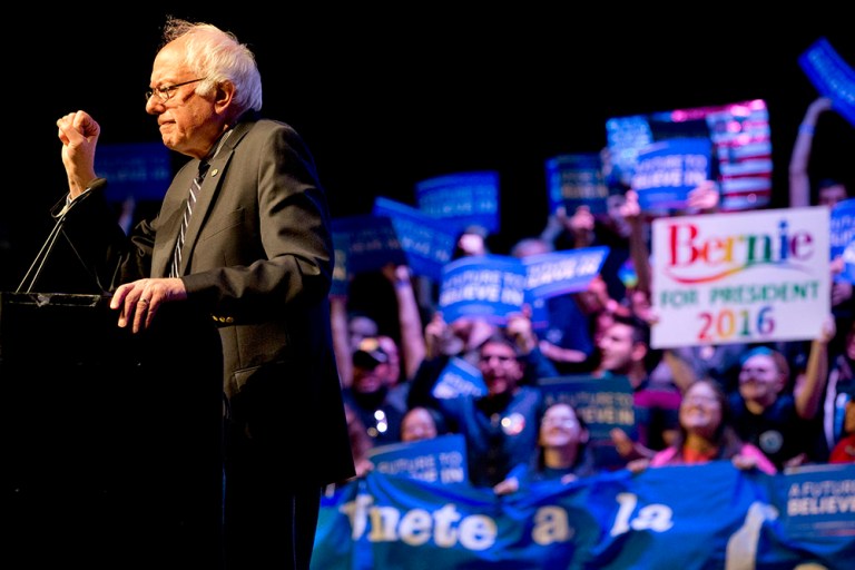 In eight of the 11 states, Clinton leads Sanders by double digits in the latest poll. (AP Photo/Jacquelyn Martin)