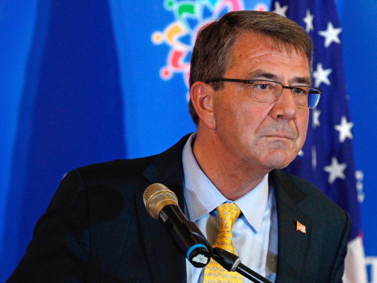 The Defense Department, led by Defense Secretary Ash Carter, announced the release of five more detainees from Guantanamo Bay in Cuba. (AP Photo/Lai Seng Sin)