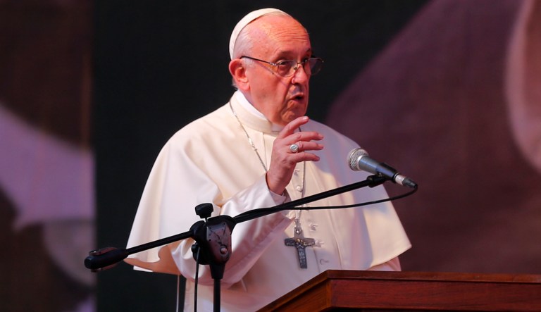 The pope said he has 