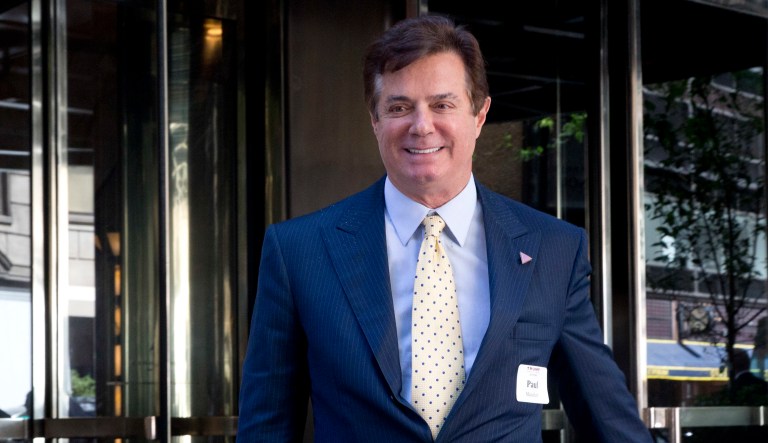 Former Trump campaign manager Paul Manafort was asked to surrender to federal authorities on Monday morning. (AP Photo/Mary Altaffer)